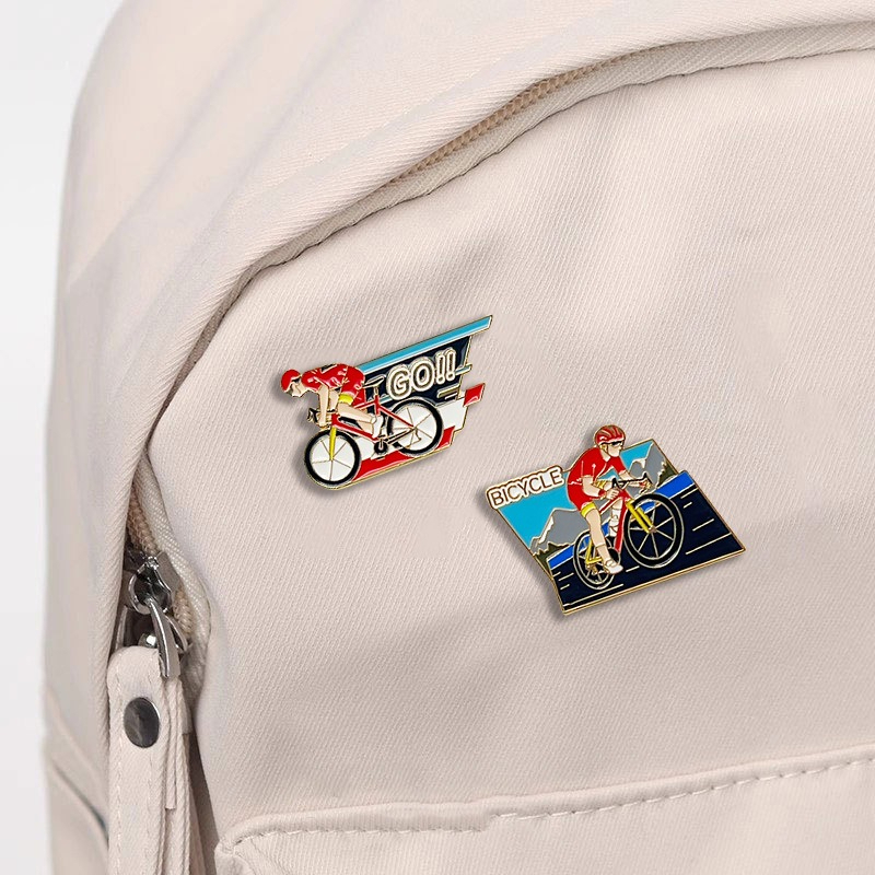 新しいマウンテンロードバイク記念ブローチスポーツ競技デザイン - Mountain Biking Europe のレビューと価格