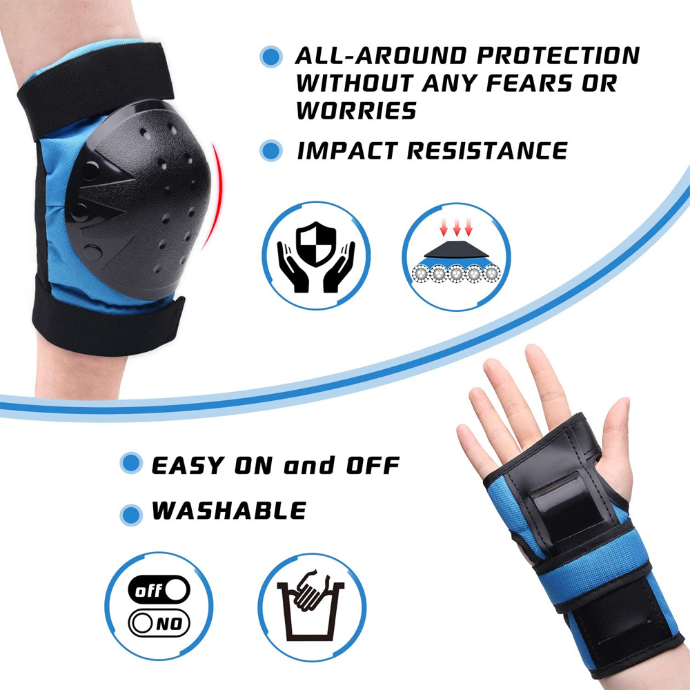 大人と若者のための保護膝パッドセット、肘、リストガード、スケ - Mountain Biking Elbow Pads のレビューと価格